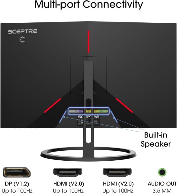Sceptre IPS 27 Inch 2K 2560 x 1440p QHD 75Hz DisplayPort HDMI 99% sRGB - Image 6