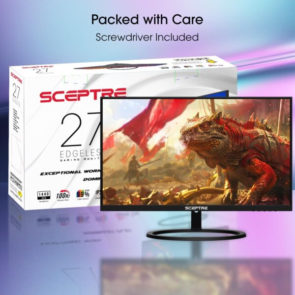 Sceptre IPS 27 Inch 2K 2560 x 1440p QHD 75Hz DisplayPort HDMI 99% sRGB - Image 3