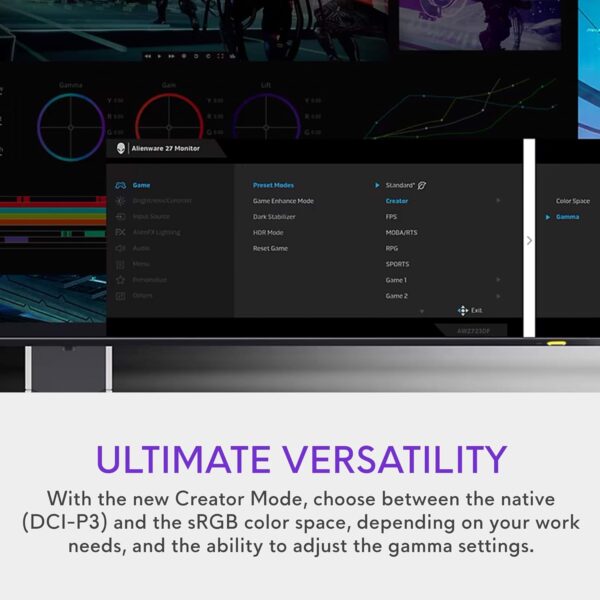 Alienware AW2723DF Gaming Monitor - 27-inch QHD (2560 x 1440) 240Hz Display - Image 9