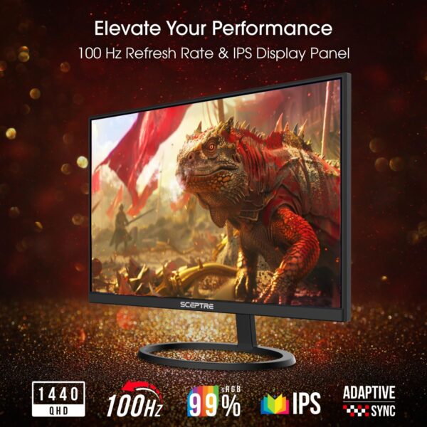 Sceptre IPS 27 Inch 2K 2560 x 1440p QHD 75Hz DisplayPort HDMI 99% sRGB - Image 4
