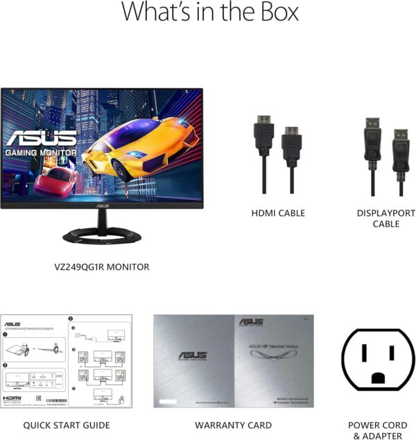 ASUS 23.8” 1080P Gaming Monitor (VZ249QG1R) - Full HD, IPS, 75Hz, 1ms - Image 7
