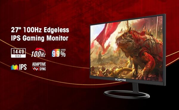 Sceptre IPS 27 Inch 2K 2560 x 1440p QHD 75Hz DisplayPort HDMI 99% sRGB - Image 9