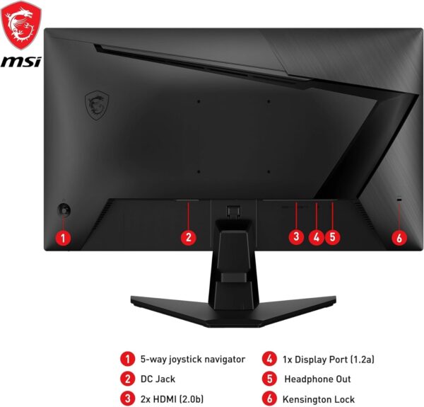 MSI G255F 24.5" 180Hz 1ms Fast IPS FHD Gaming Monitor - Image 2