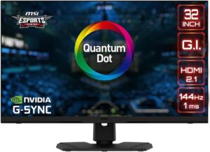 MSI MPG321UR QD 32" Gaming Monitor, 4K, IPS Quantum Dot, 1ms, 144Hz, HDR600