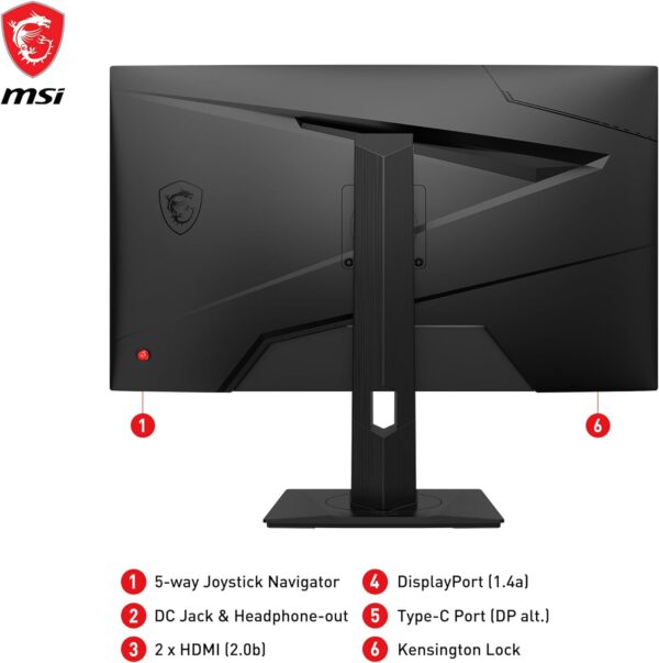 MSI G274QPF-QD, 27" Gaming Monitor, 2560 x 1440 (QHD), IPS, 170Hz, HDR - Image 2