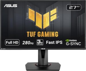 ASUS TUF 280Hz Gaming VG279QM 27” HDR Monitor, 1080P G-Sync HDR400