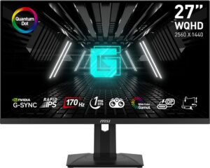 MSI G274QPF-QD, 27" Gaming Monitor, 2560 x 1440 (QHD), IPS, 170Hz, HDR