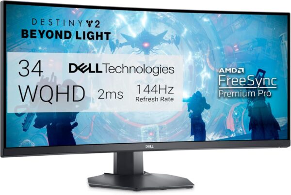 Dell S3422DWG Curved Gaming Monitor 34 Inch 1800R Curved Screen 144Hz