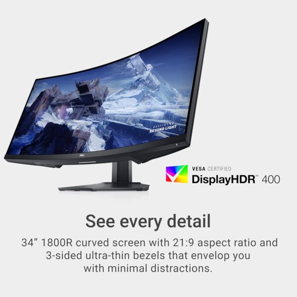 Dell S3422DWG Curved Gaming Monitor 34 Inch 1800R Curved Screen 144Hz - Image 4