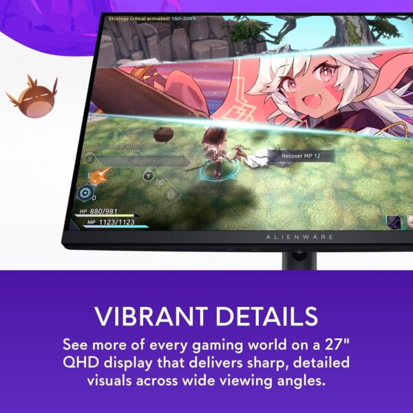 Alienware AW2724DM Gaming Monitor - 27" QHD 180Hz w Overclock, AMD FreeSync Premium Pro, NVIDIA G-SYNC - Image 12