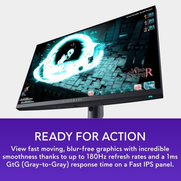 Alienware AW2724DM Gaming Monitor - 27" QHD 180Hz w Overclock, AMD FreeSync Premium Pro, NVIDIA G-SYNC - Image 9